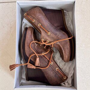 Sperry Top-Sider Seabourne Brown Distressed Wedge Loafer